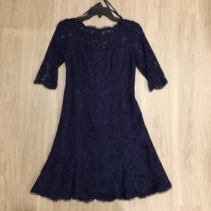 Eliza J Lace Fit & Flare Dress